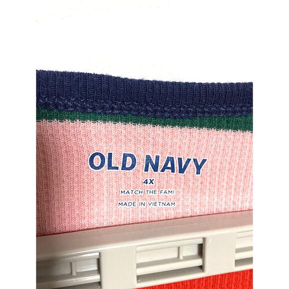 Old Navy Rainbow Striped Thermal Long Sleeve Shirt Womens 4X Colorful Retro Y2K - Picture 4 of 6